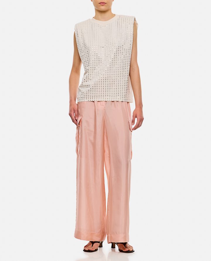 Biffi T-SHIRT CON CRISTALLI CON SPALLE IMBOTTITE