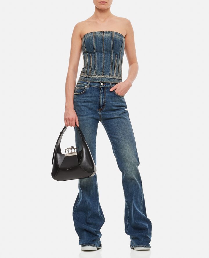 Biffi TOP DENIM CORSETTO