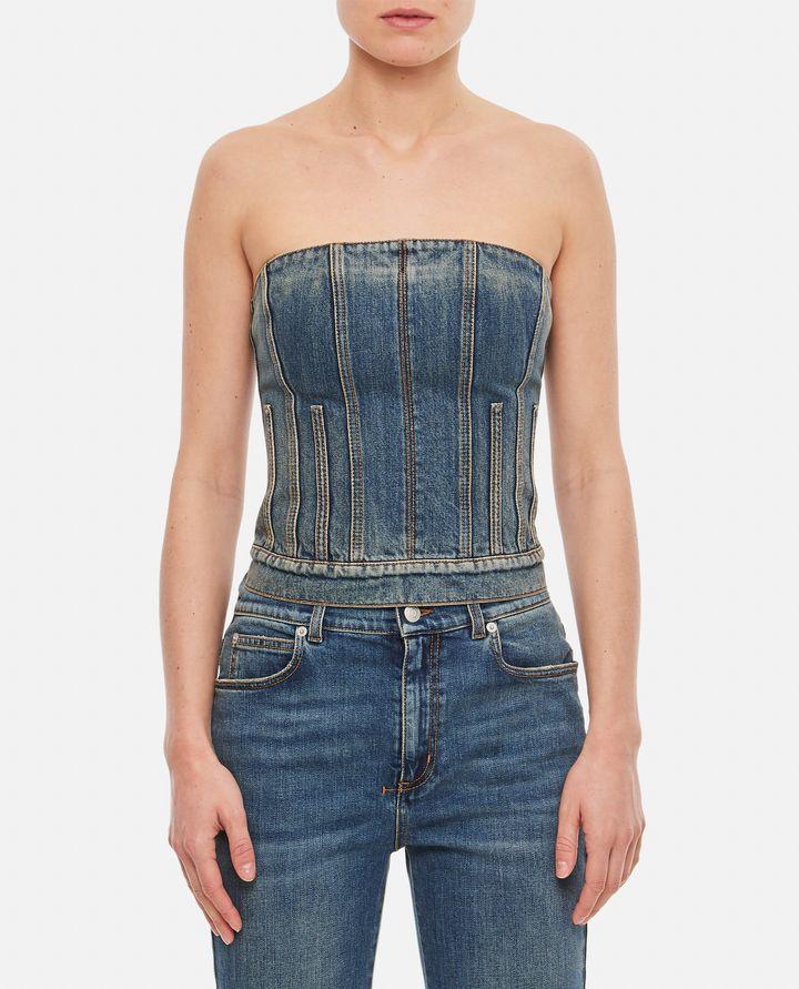 Biffi TOP DENIM CORSETTO