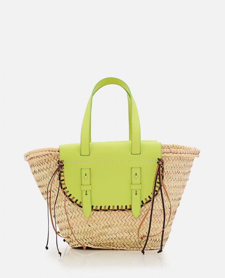 Biffi TROPICANA BORSA TOTE IN PAGLIA E PELLE