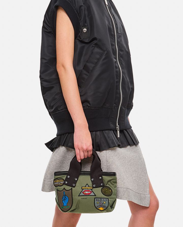 Biffi BORSA TOTE PICCOLA SACAI X MARC GONZALES CON PATCH