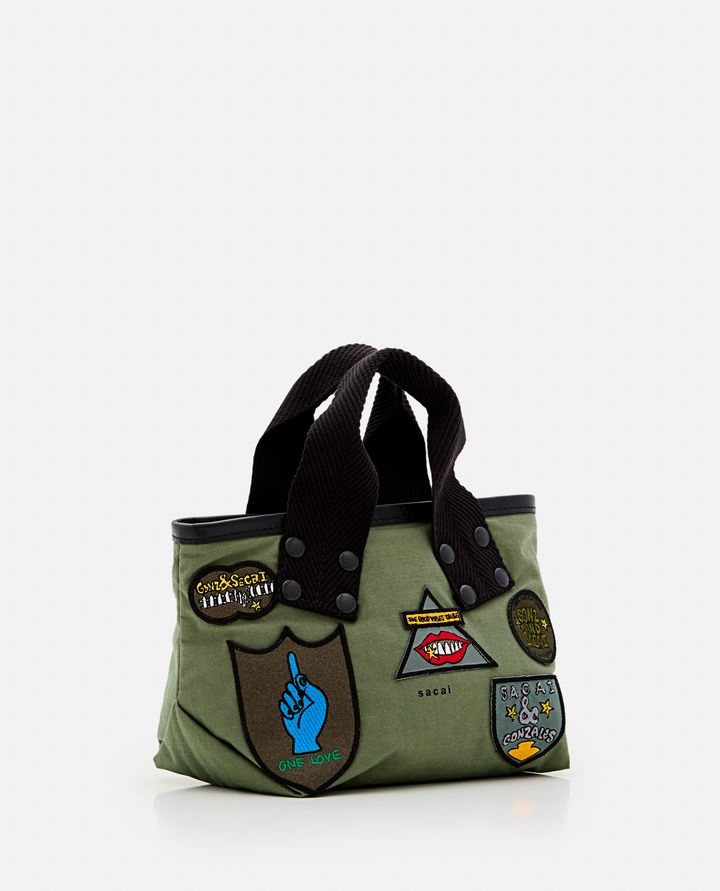 Biffi BORSA TOTE PICCOLA SACAI X MARC GONZALES CON PATCH