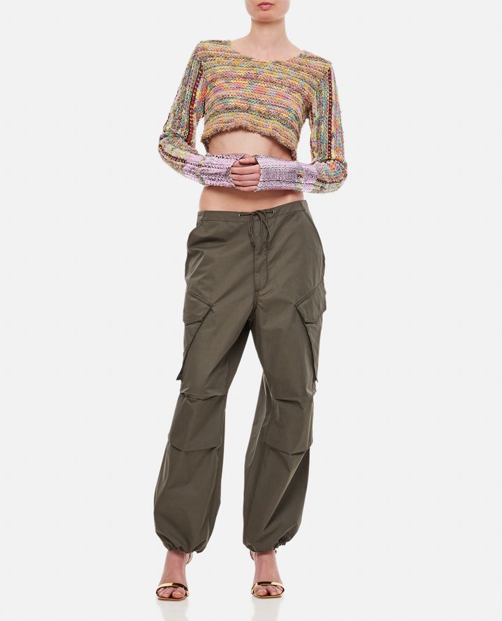 Biffi COLLINA X VITELLI ETERI COTTON BLEND CROPPED SWEATER