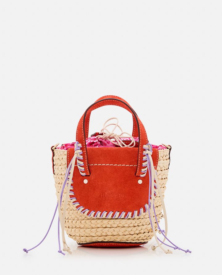 Biffi HABANERA BANDANA BORSA A MANO IN PAGLIA E CAMOSCIO