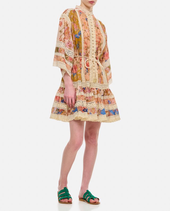 Biffi MINI ABITO IN COTONE CON PROFILI IN PIZZO AUGUST