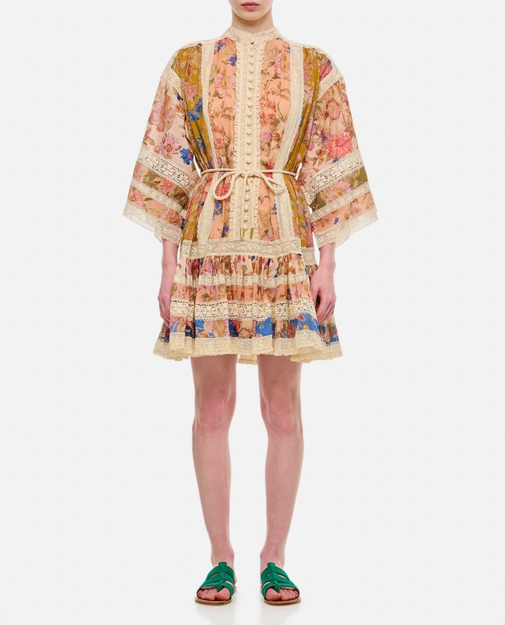 Biffi MINI ABITO IN COTONE CON PROFILI IN PIZZO AUGUST