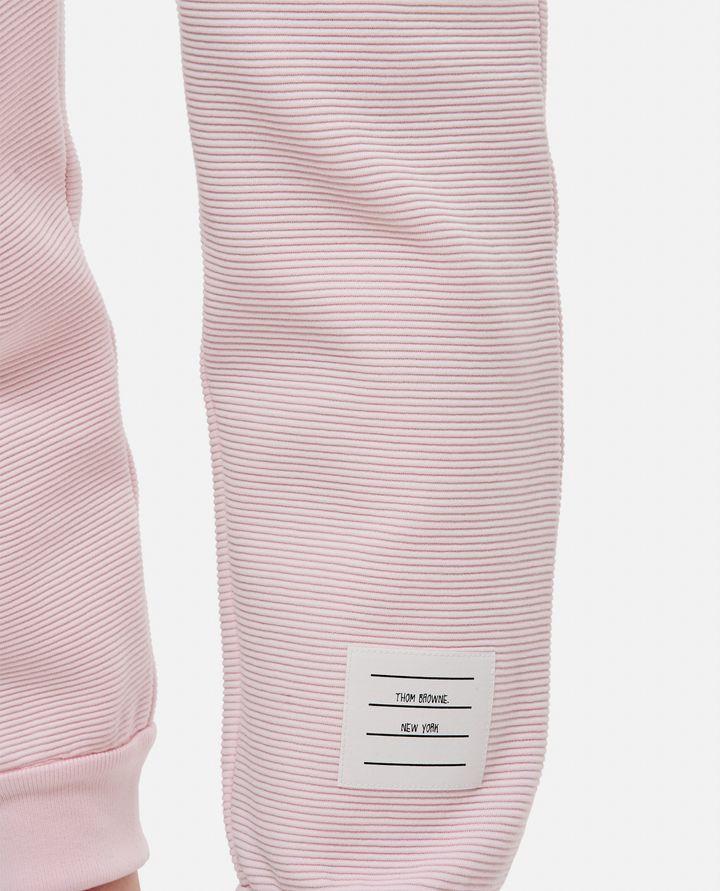 Biffi PANTALONI SUDATORI A RIB OTTOMANO ROSA CHIARO 4-BAR