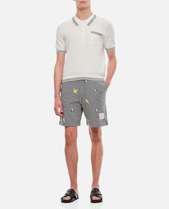 Biffi POLO SS IN COTONE CON PUNTO WAFFLE APERTO E 4-BAR