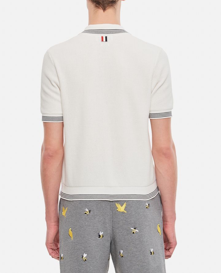 Biffi POLO SS IN COTONE CON PUNTO WAFFLE APERTO E 4-BAR