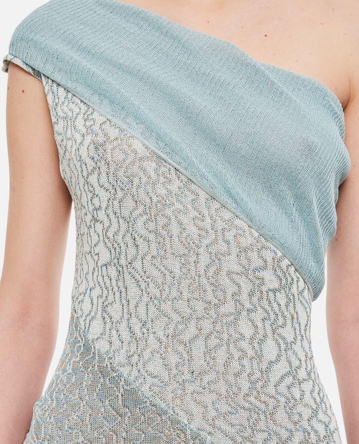 Biffi VISCOSE COTTON JACQUARD ASYMMETRIC MINI DRESS