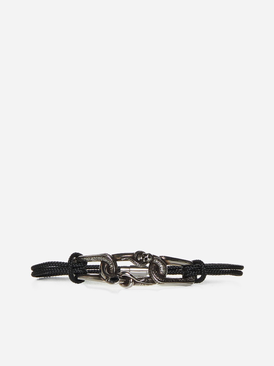 ALEXANDER MCQUEEN Bracciale Snake & Skull in corda