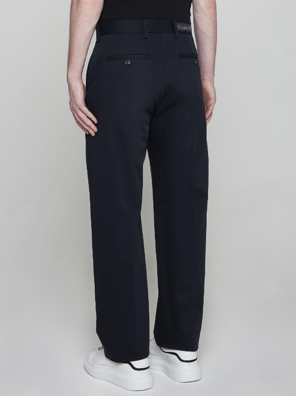 ALEXANDER MCQUEEN Pantaloni Chino In Cotone