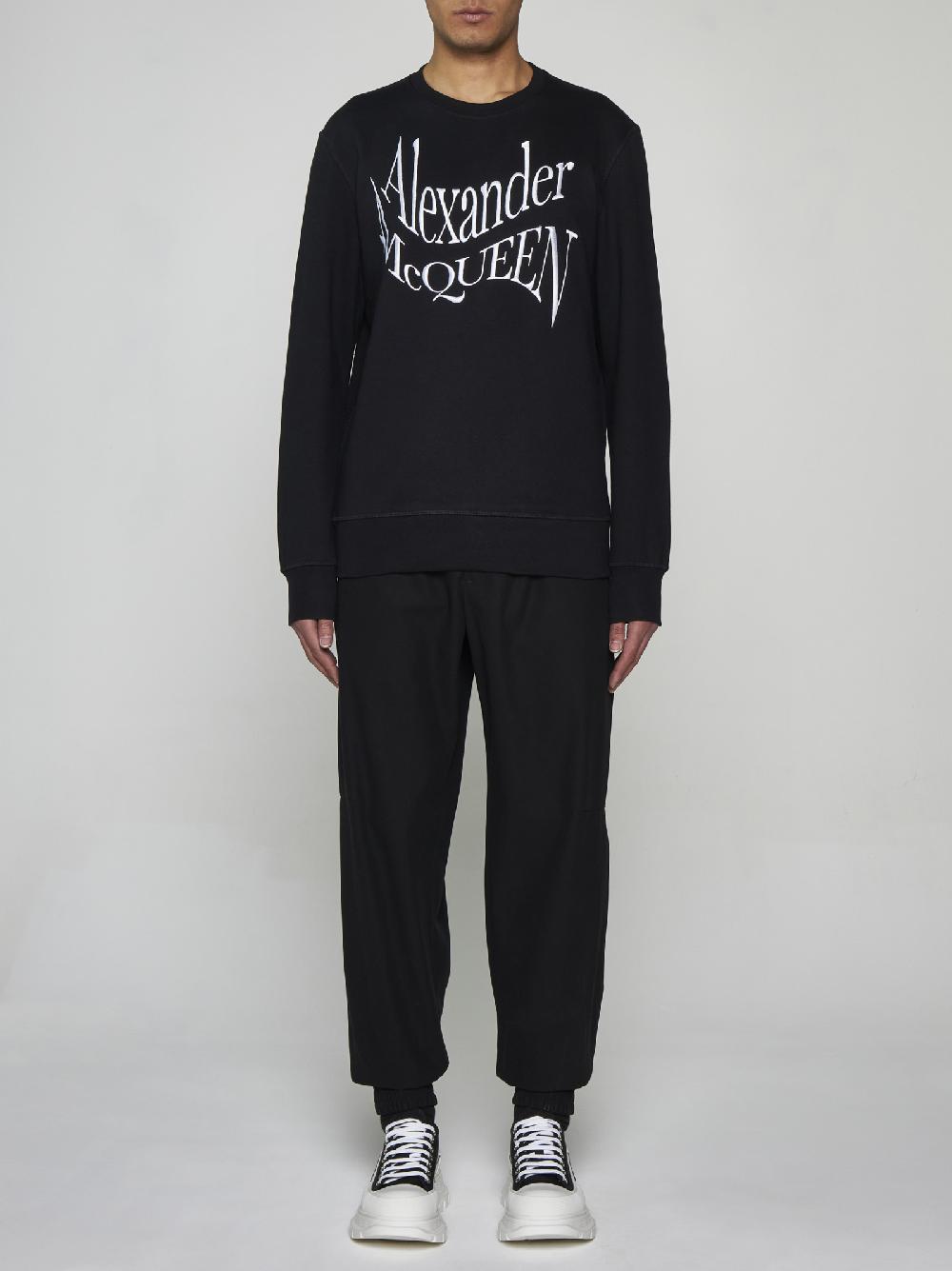 ALEXANDER MCQUEEN Pantaloni In Cotone Con Zip