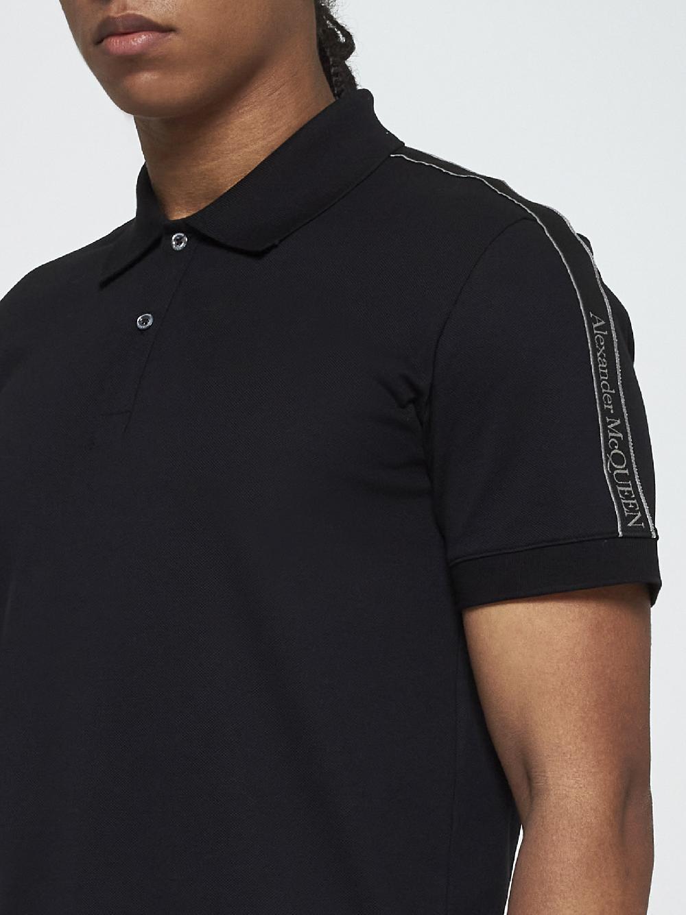 ALEXANDER MCQUEEN Polo In Cotone Con Logo-tape