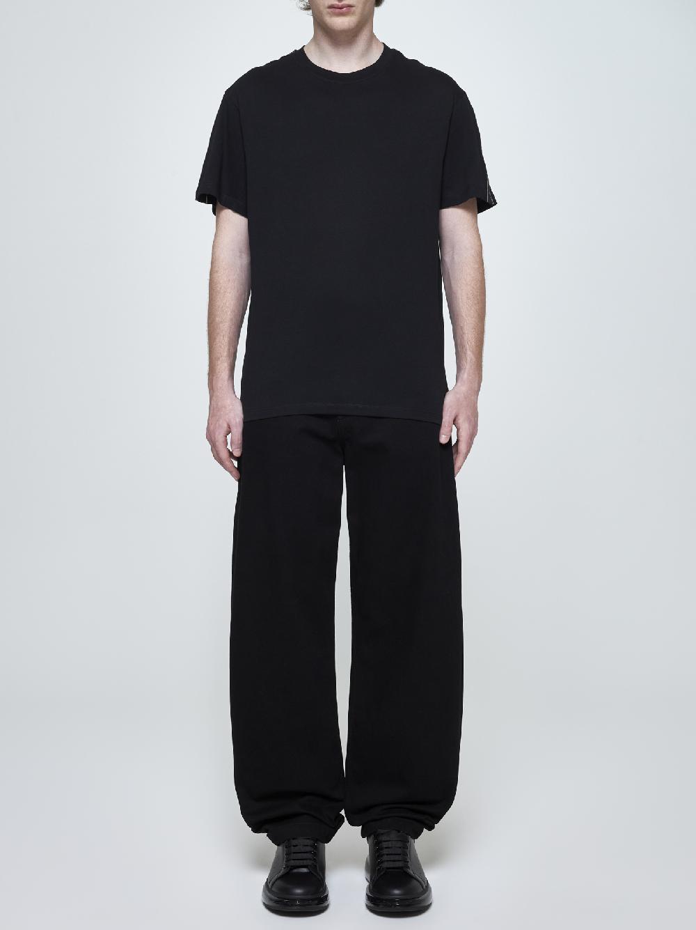 ALEXANDER MCQUEEN T-shirt In Cotone Con Logo-tape