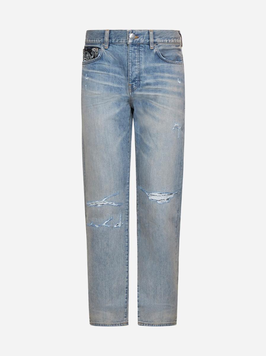 AMIRI Jeans Bandana Repair Straight azzurro