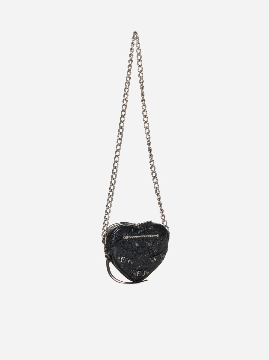 BALENCIAGA Borsa Cagole Heart Mini In Pelle