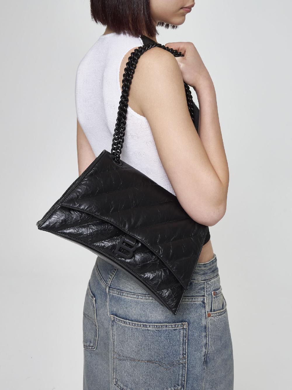 BALENCIAGA Borsa Crush Chain Media In Pelle