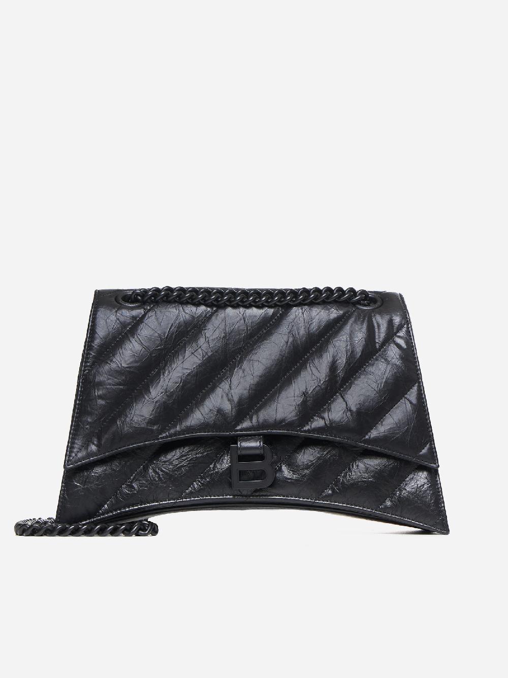BALENCIAGA Borsa Crush Chain media in pelle