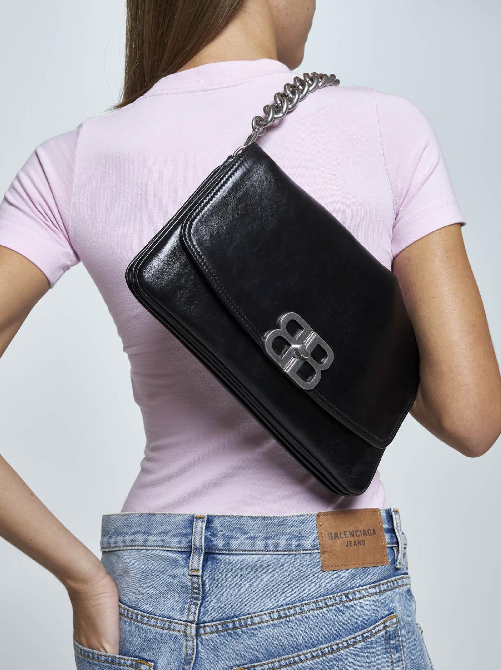 BALENCIAGA Borsa Flap BB Media In Pelle