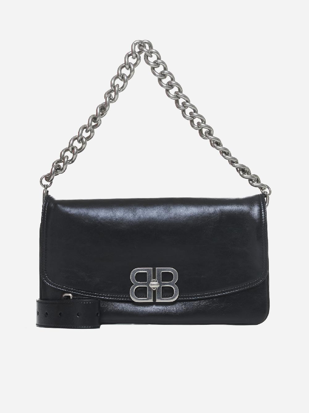 BALENCIAGA Borsa Flap BB media in pelle