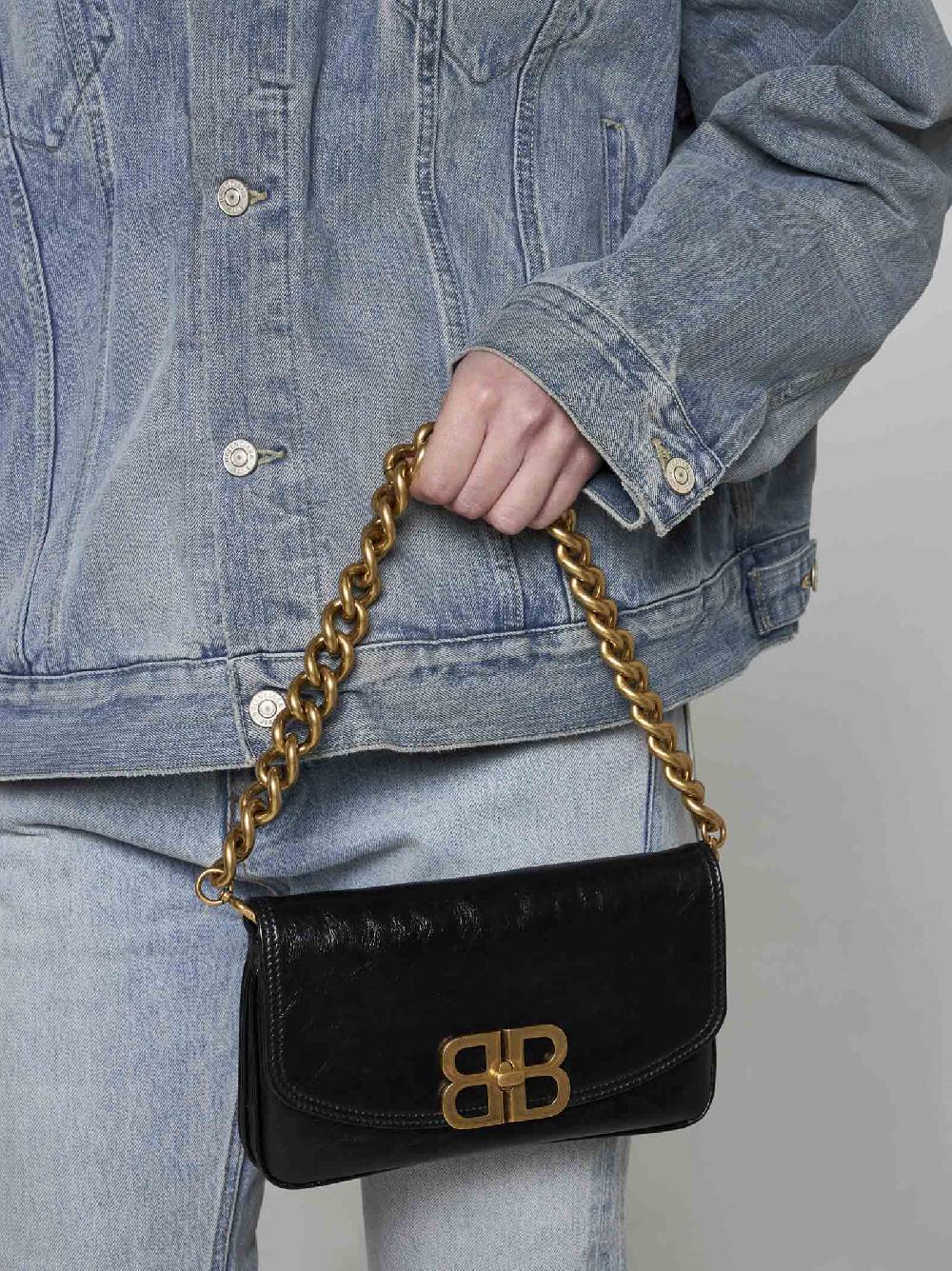 BALENCIAGA Borsa Flap BB Soft Piccola In Pelle