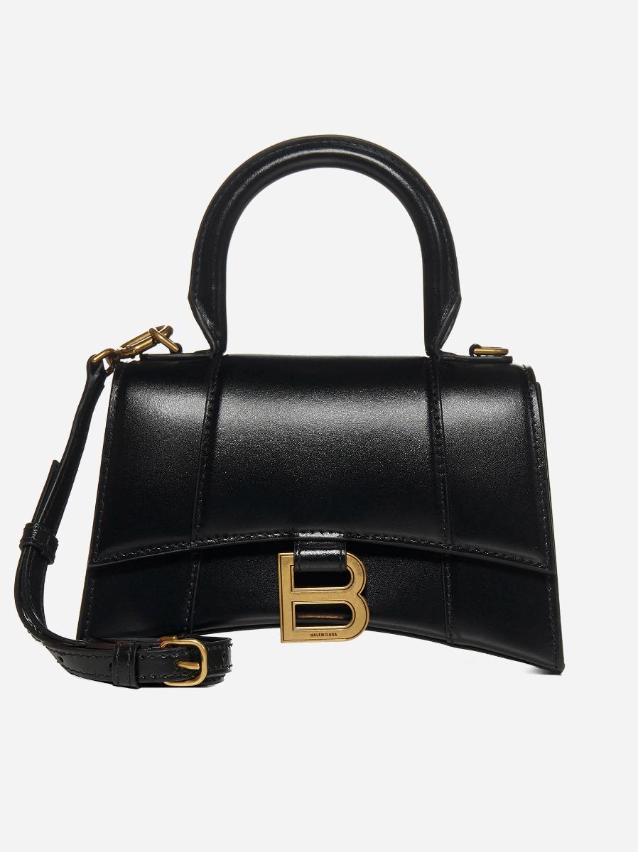 BALENCIAGA Borsa Hourglass XS in pelle