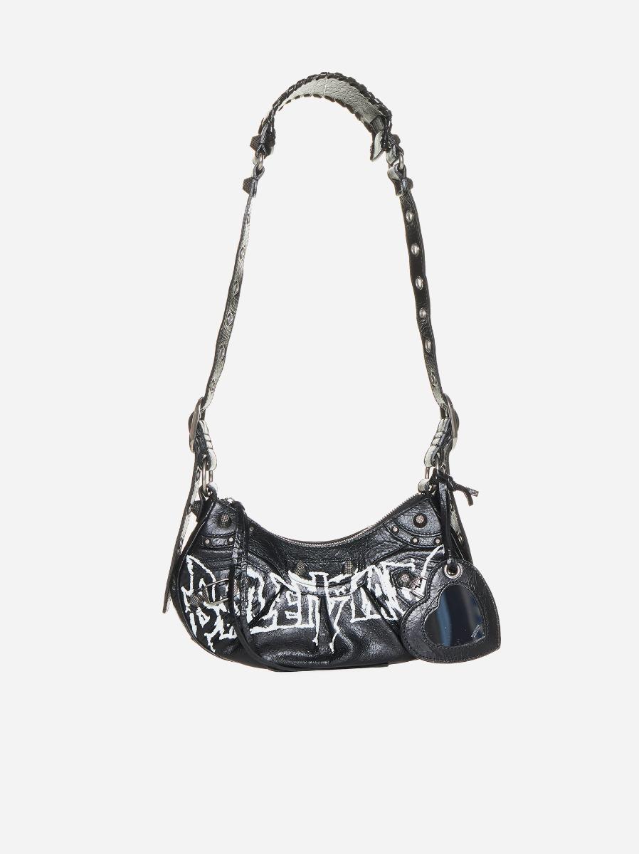 BALENCIAGA Borsa Le Cagole XS in pelle con logo