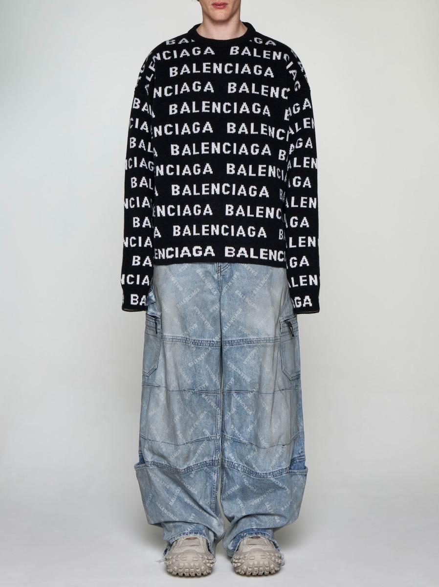 BALENCIAGA Pull In Lana Con Logo