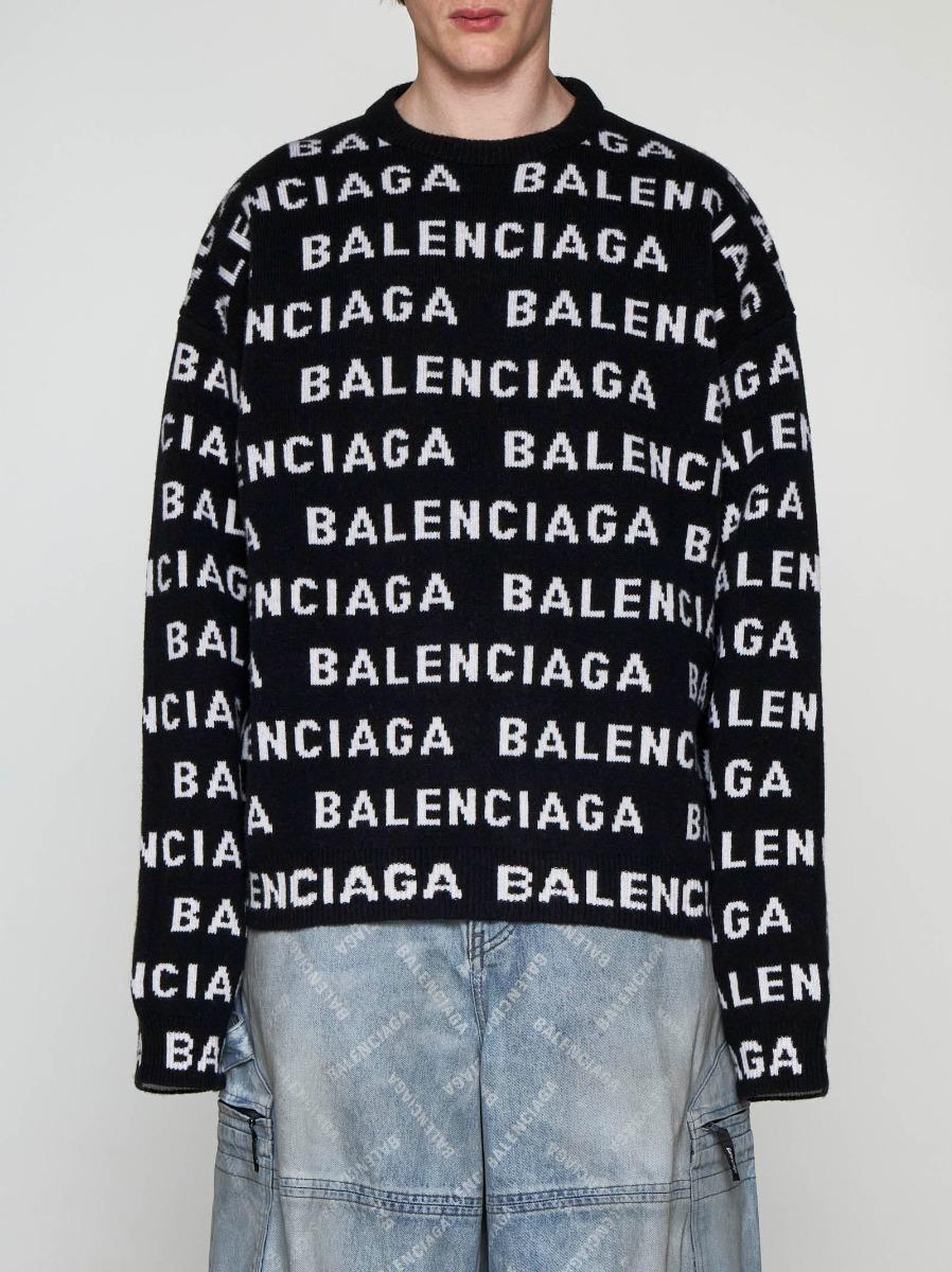 BALENCIAGA Pull In Lana Con Logo
