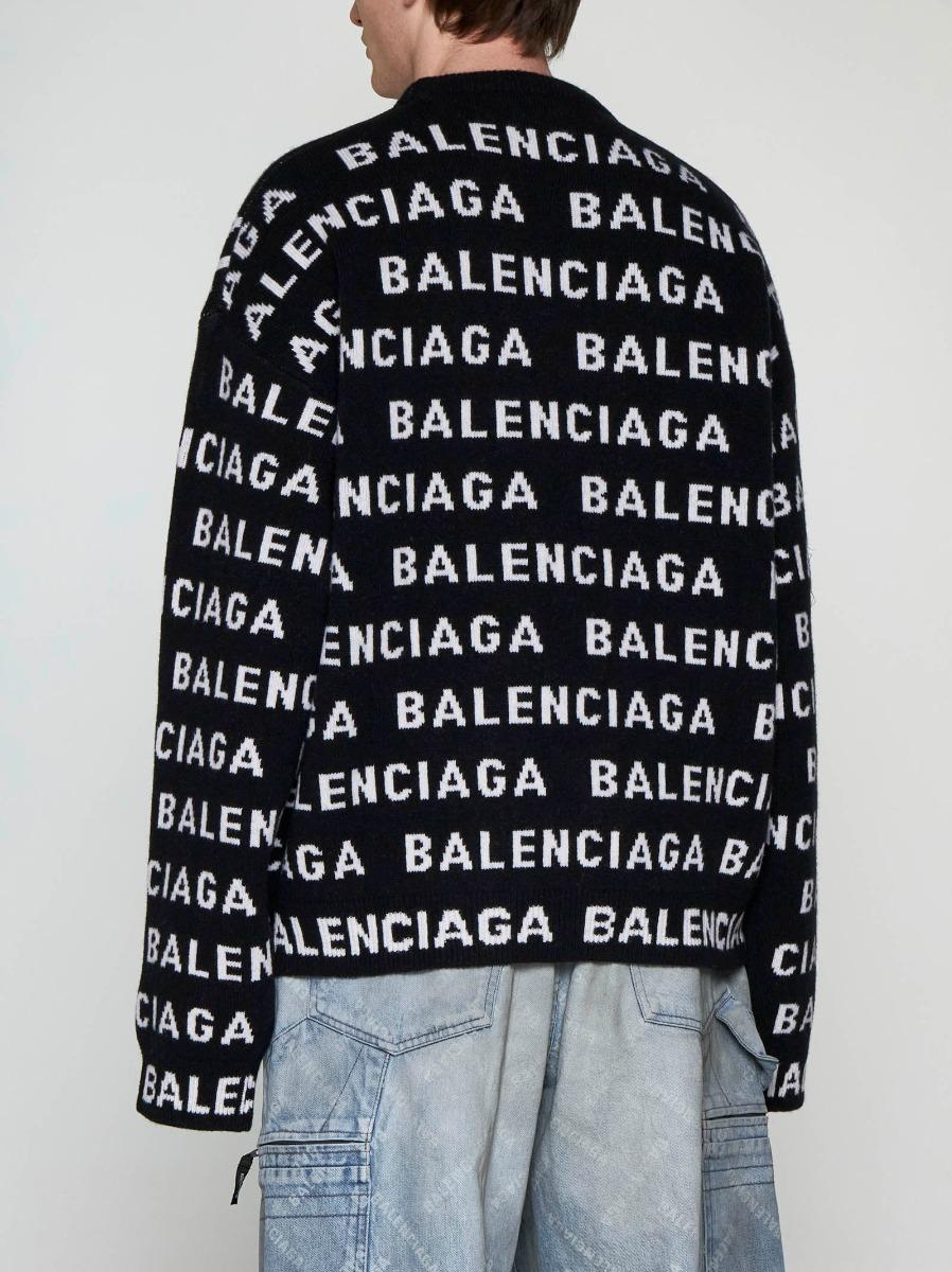 BALENCIAGA Pull In Lana Con Logo
