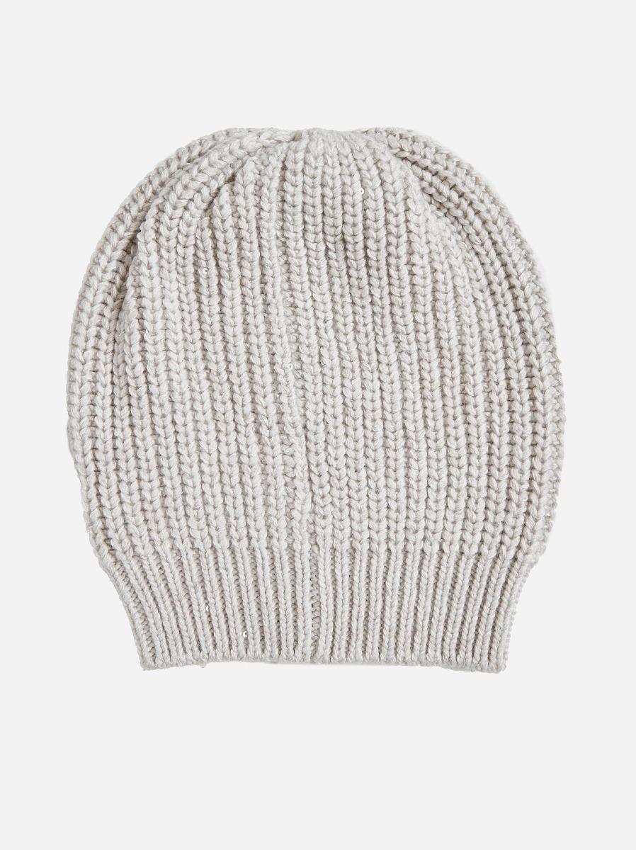 BRUNELLO CUCINELLI Berretto Misto Cashmere Con Paillettes