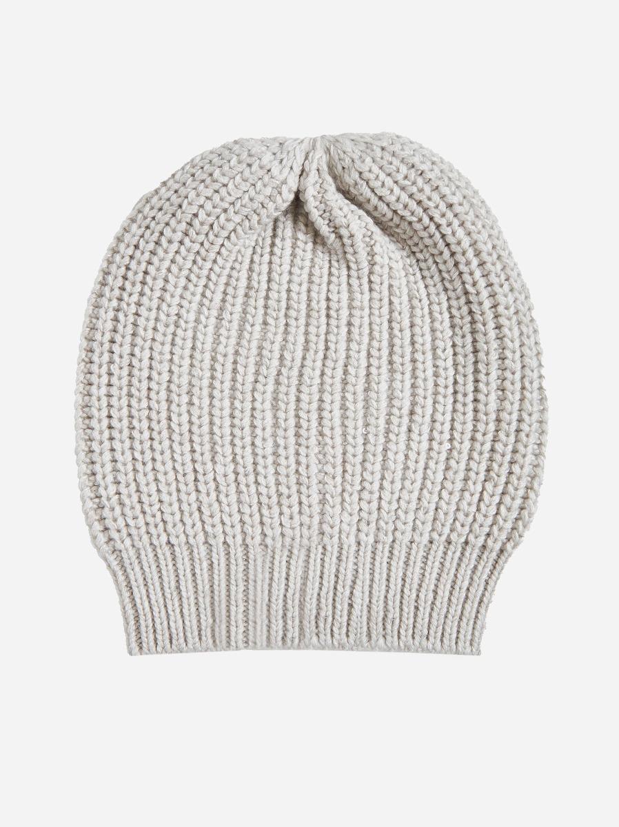 BRUNELLO CUCINELLI Berretto misto cashmere con paillettes
