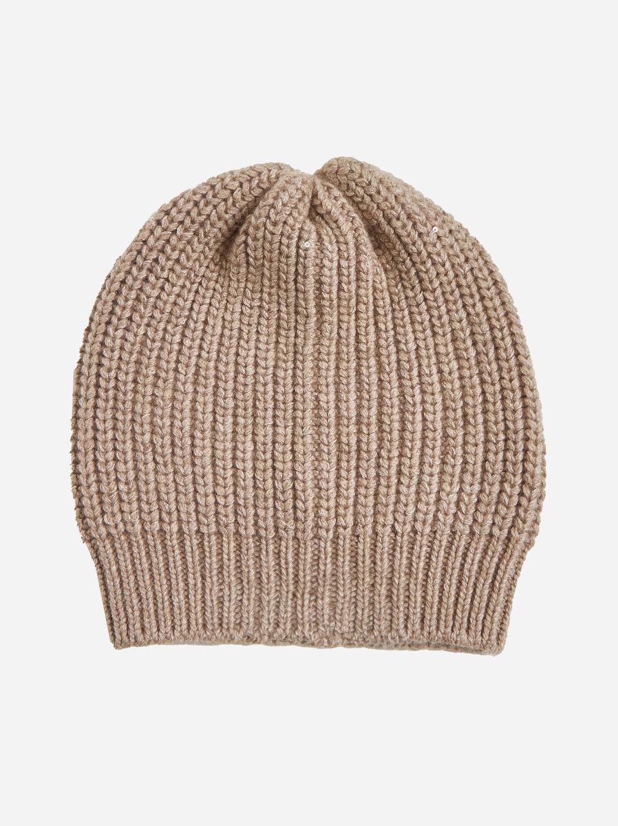 BRUNELLO CUCINELLI Berretto misto cashmere con paillettes