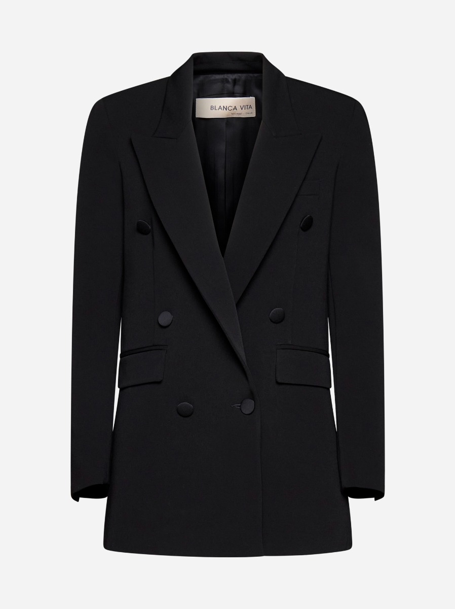BLANCA VITA Blazer doppiopetto Glicy misto viscosa