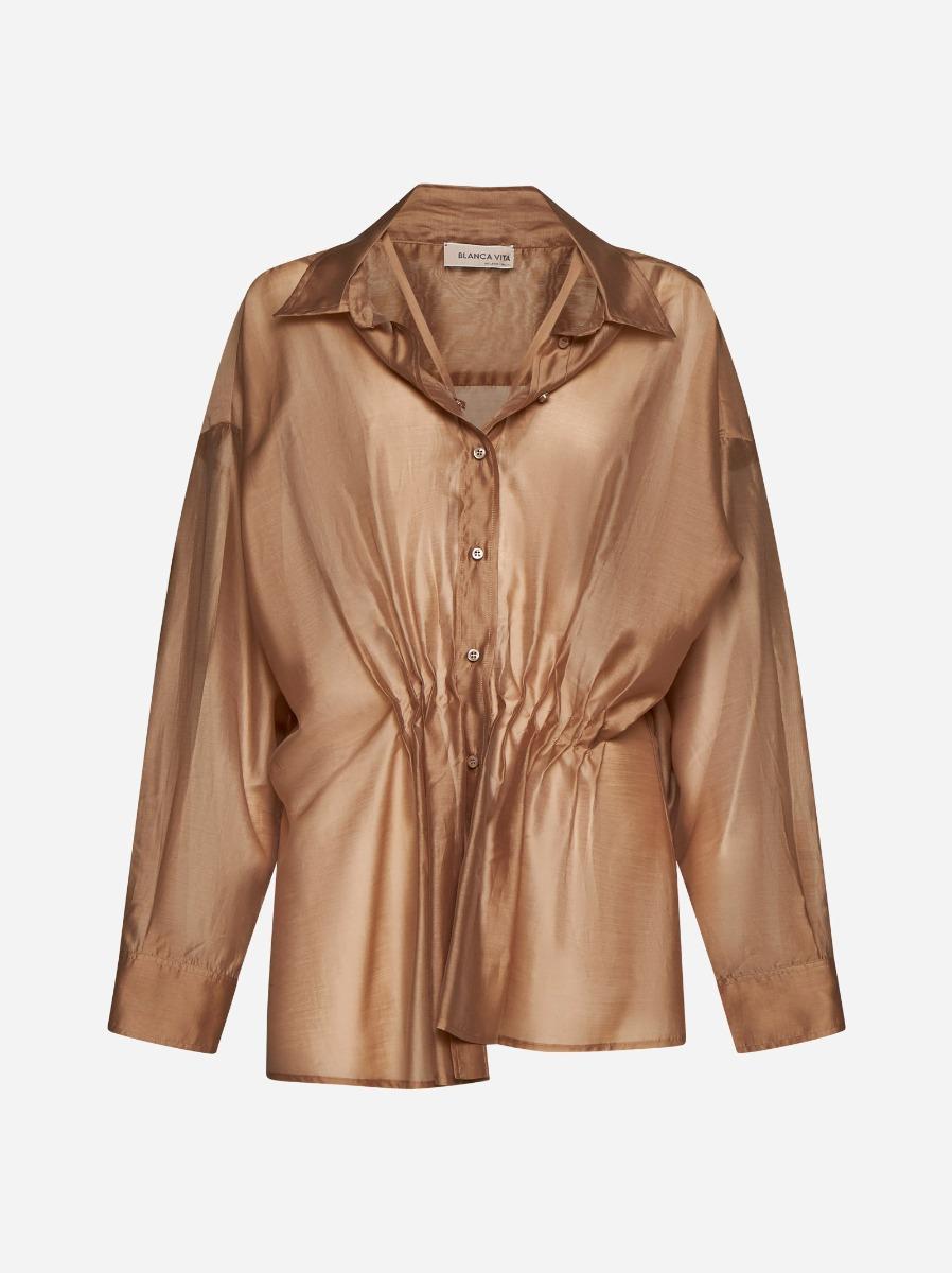 BLANCA VITA Camicia Caesalpina misto lyocell