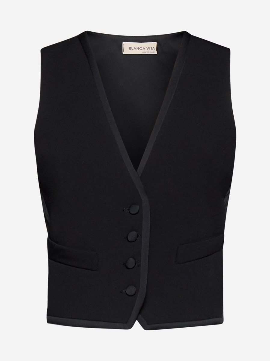 BLANCA VITA Gilet Gymnoca misto viscosa
