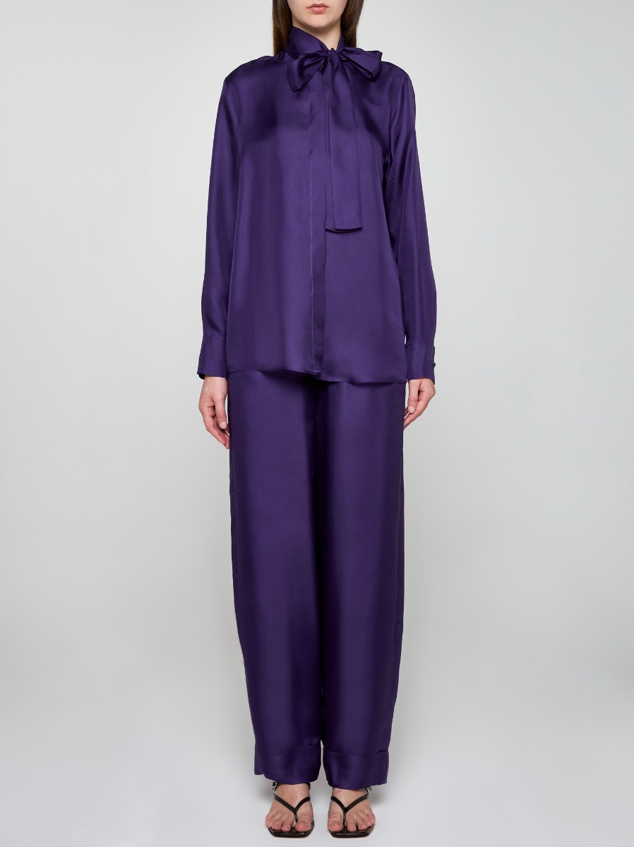 BLANCA VITA Pantaloni Petroy In Seta