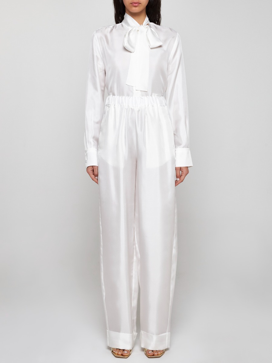 BLANCA VITA Pantaloni Petroy In Seta