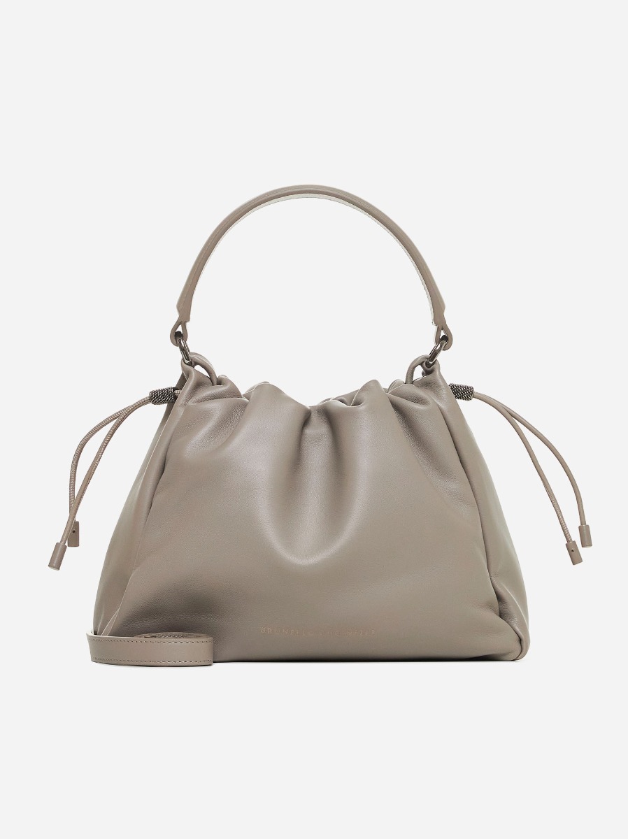 BRUNELLO CUCINELLI Borsa a secchiello piccola in pelle