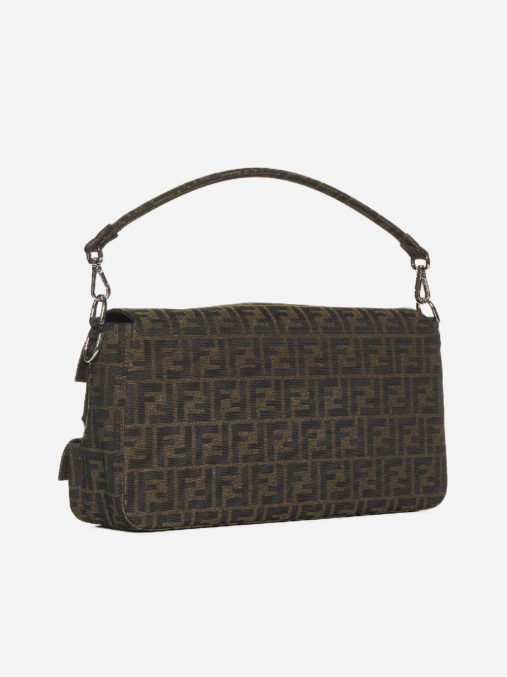 FENDI Borsa Baguette Multipocket Maxi In Tessuto FF