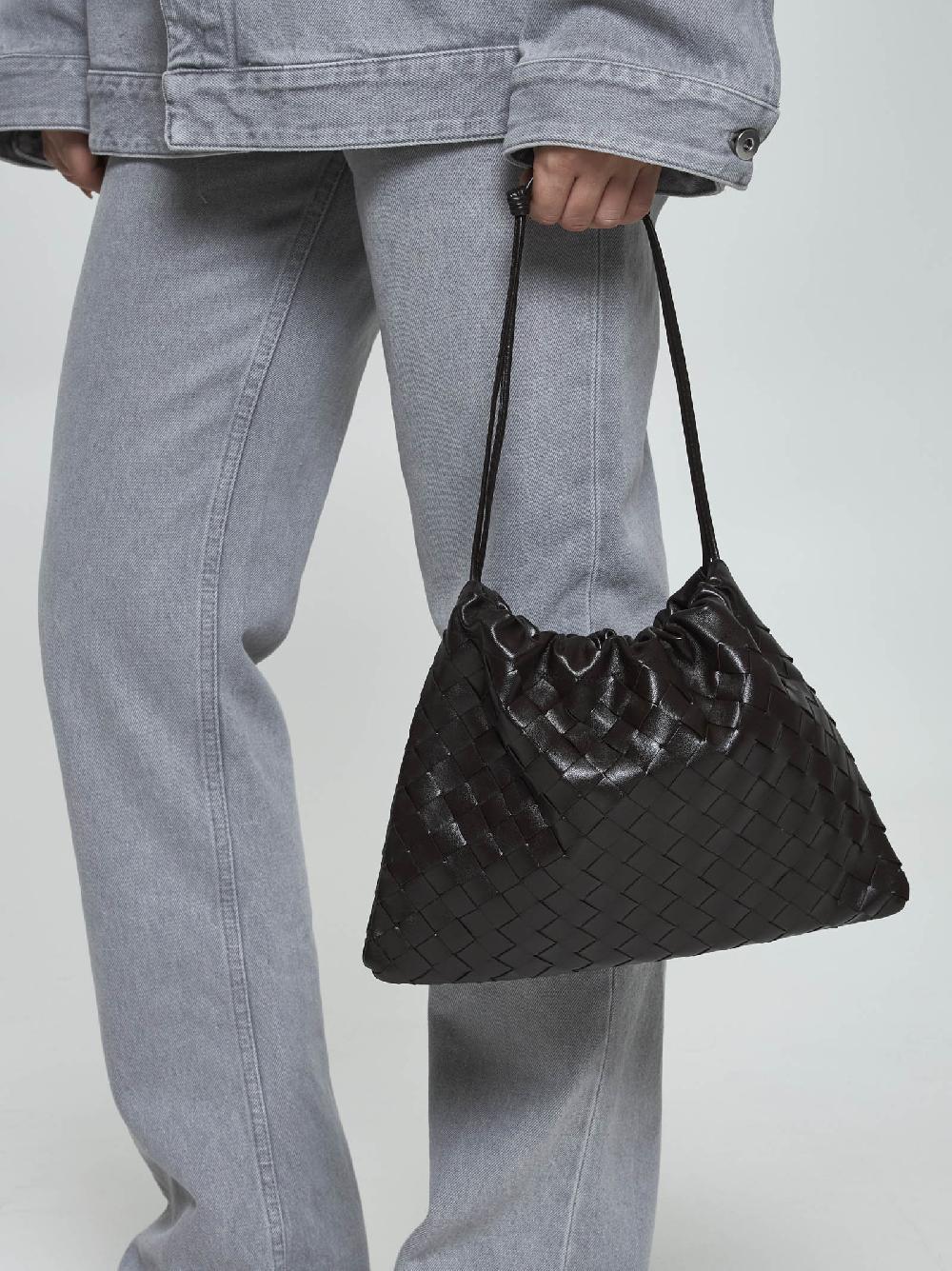 BOTTEGA VENETA Borsa Dustbag Media In Pelle Intrecciato