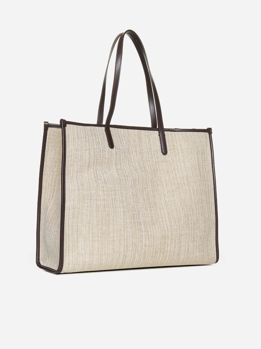 DOLCE & GABBANA Borsa Shopping Grande In Tela Con Logo