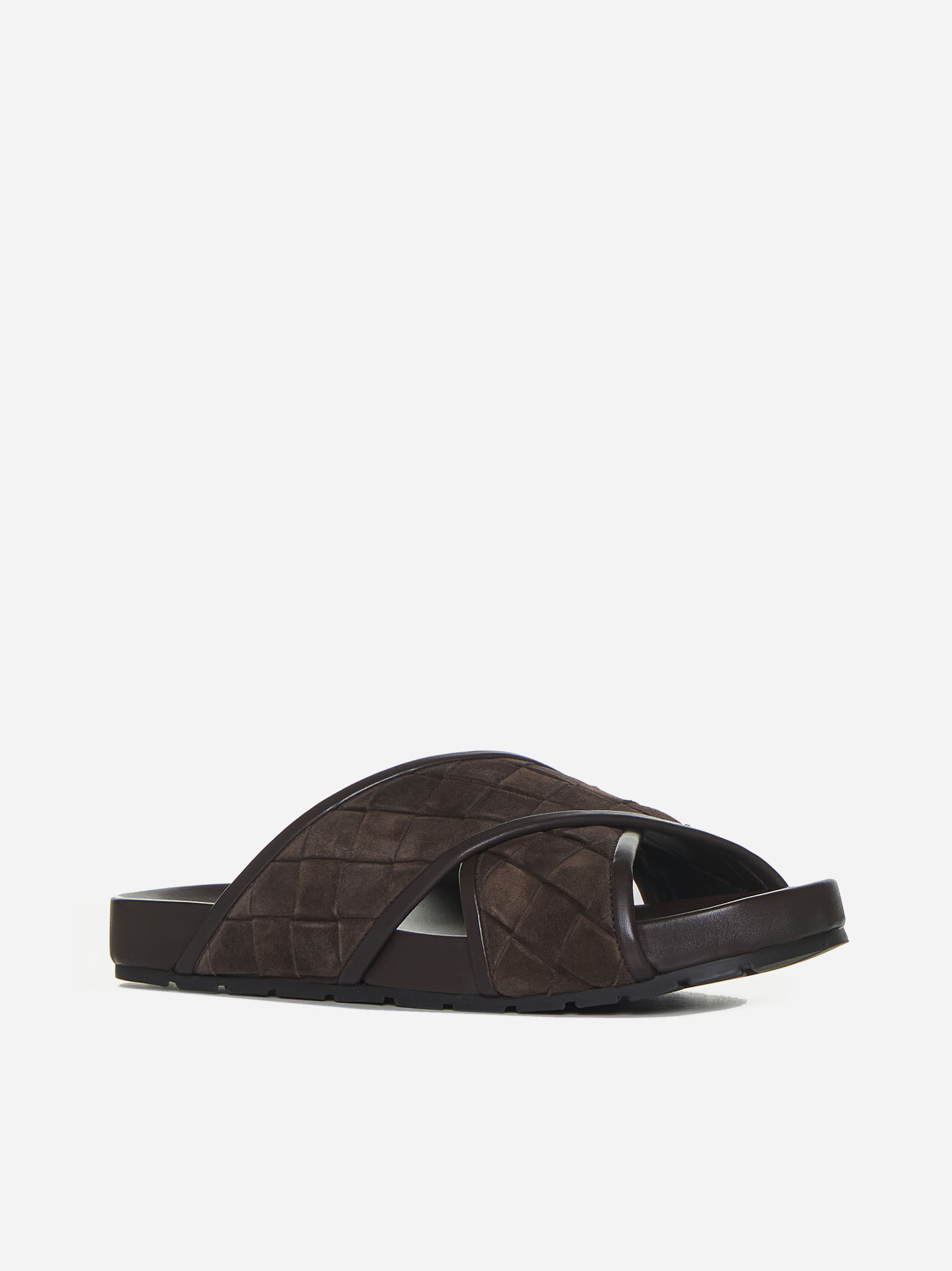 BOTTEGA VENETA Sandali Tarik In Suede Intrecciato