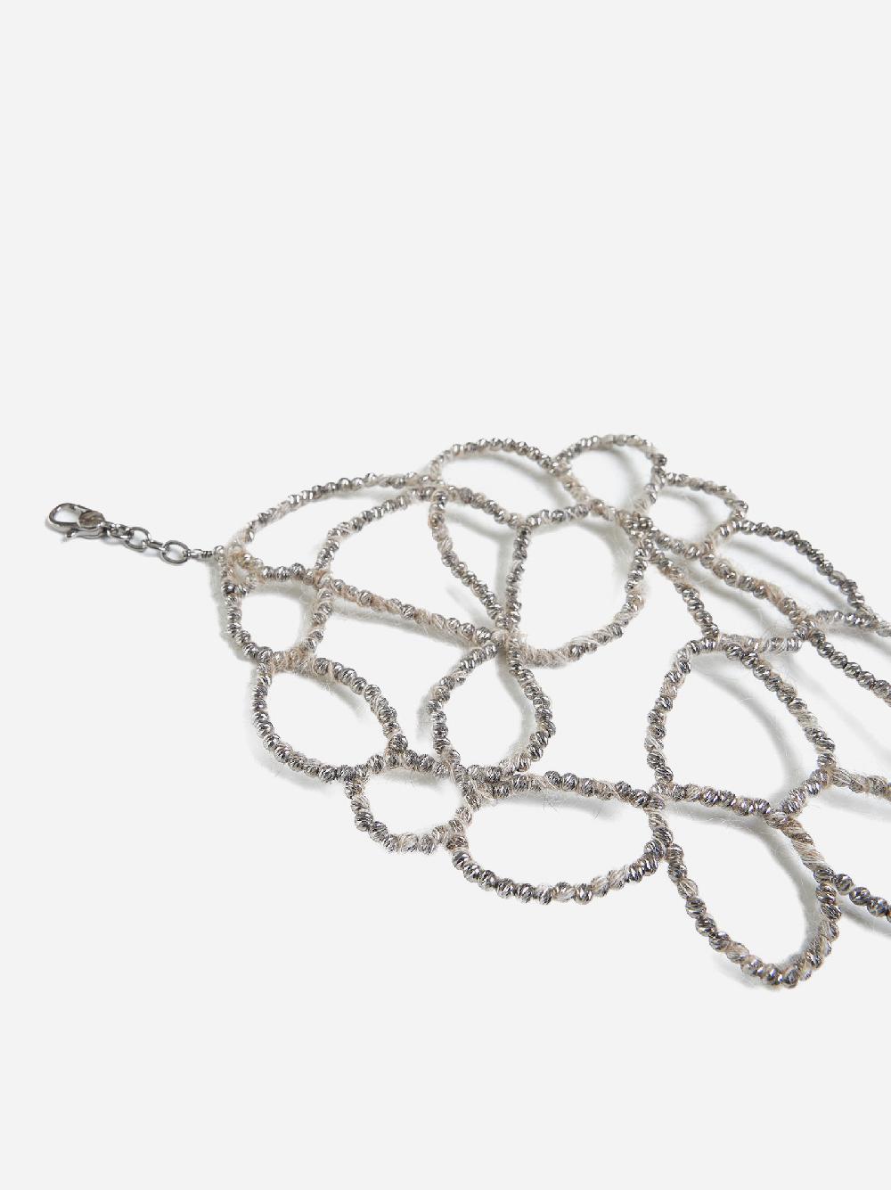 BRUNELLO CUCINELLI Bracciale Ramage In Argento E Mohair