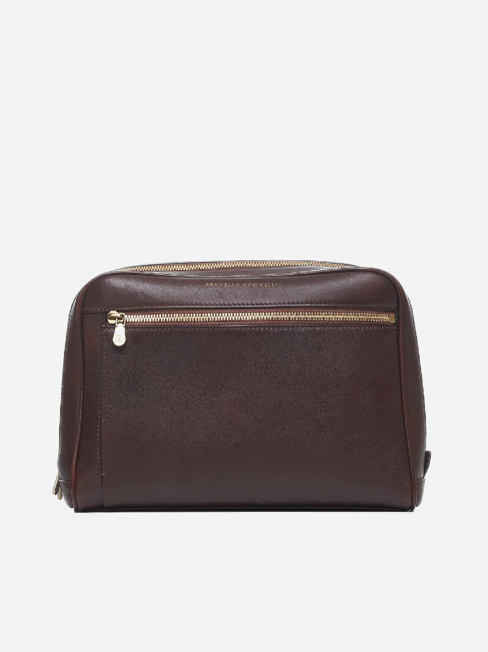 BRUNELLO CUCINELLI Beauty case in pelle