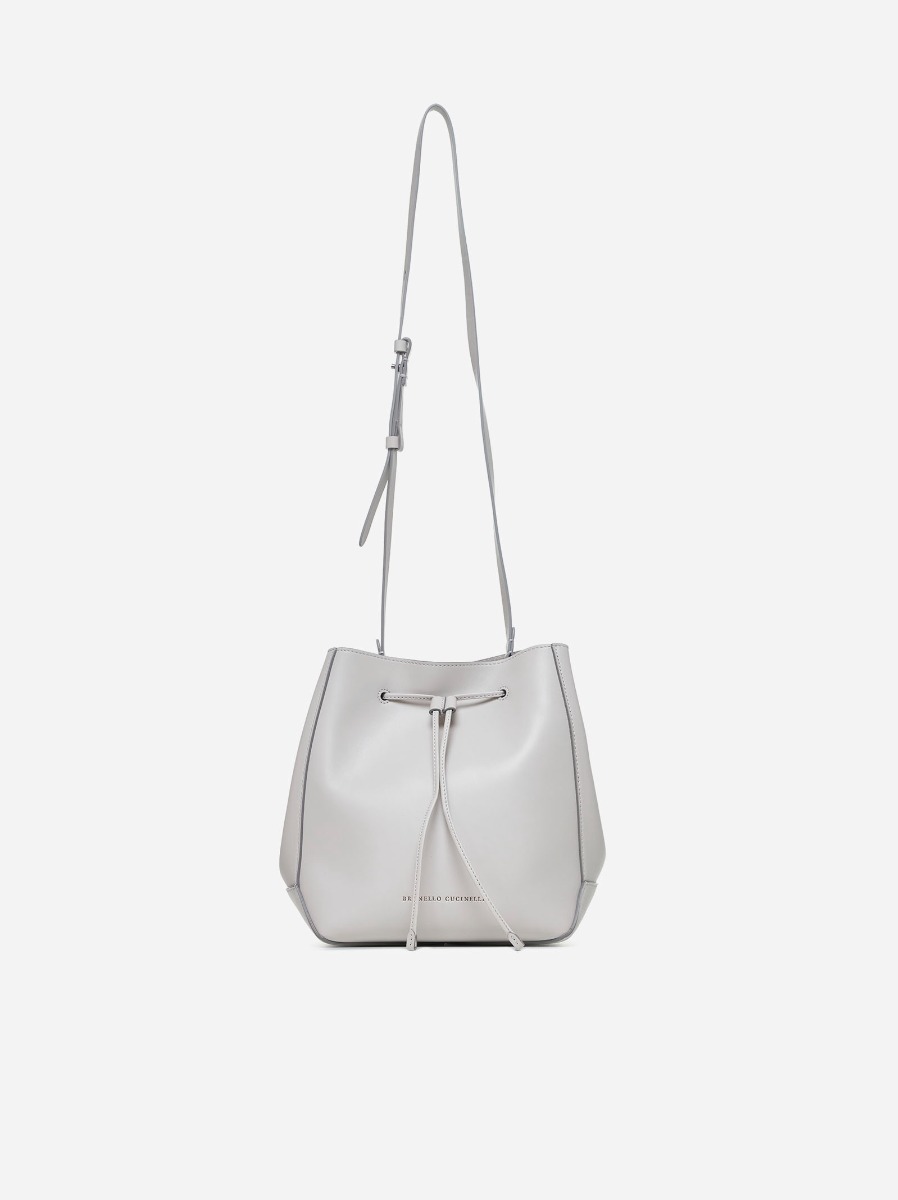 BRUNELLO CUCINELLI Borsa a secchiello in pelle