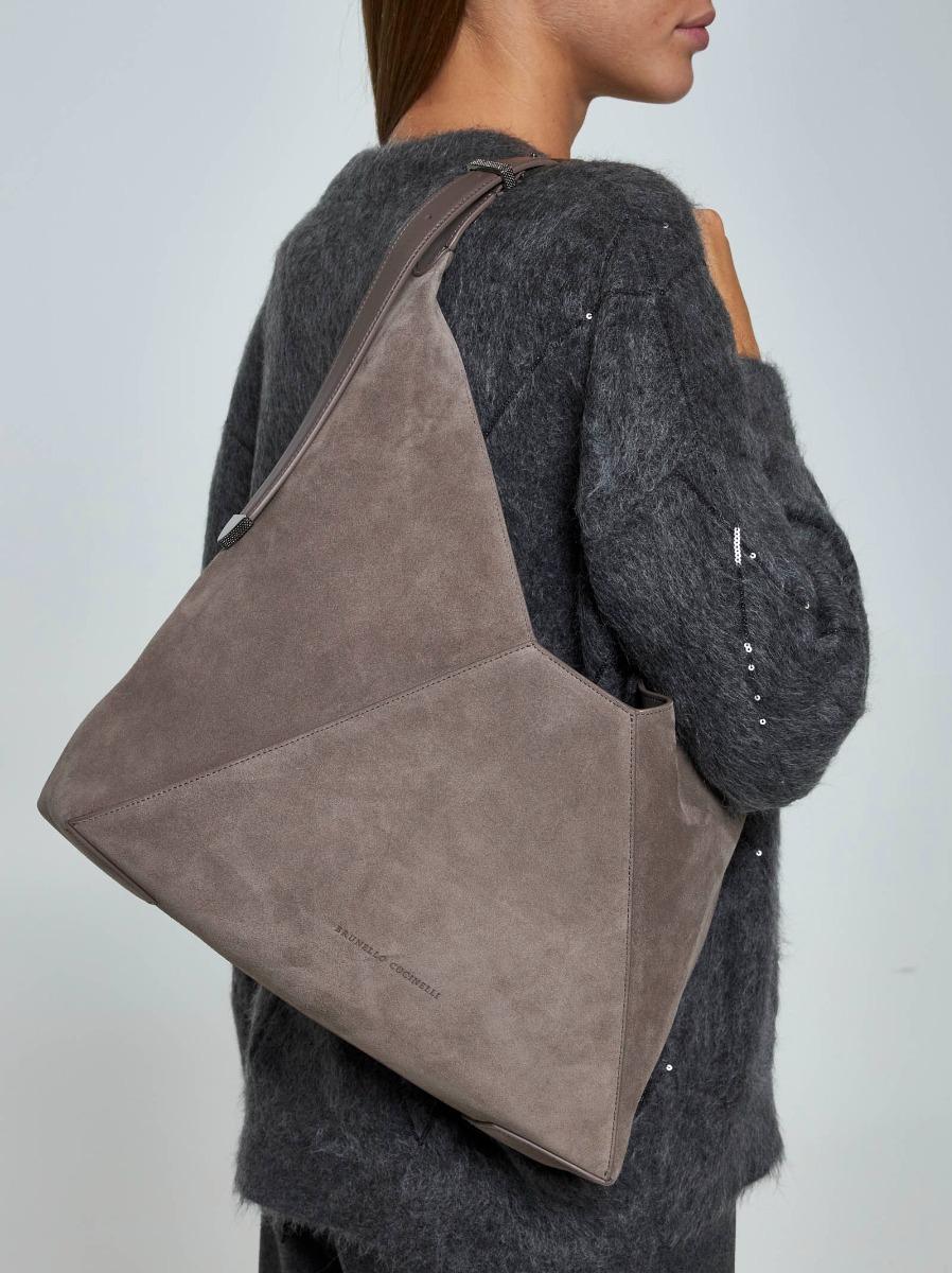 BRUNELLO CUCINELLI Borsa Hobo In Suede