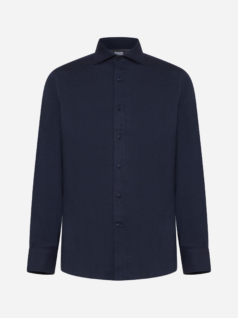 BRUNELLO CUCINELLI Camicia in cotone e lyocell