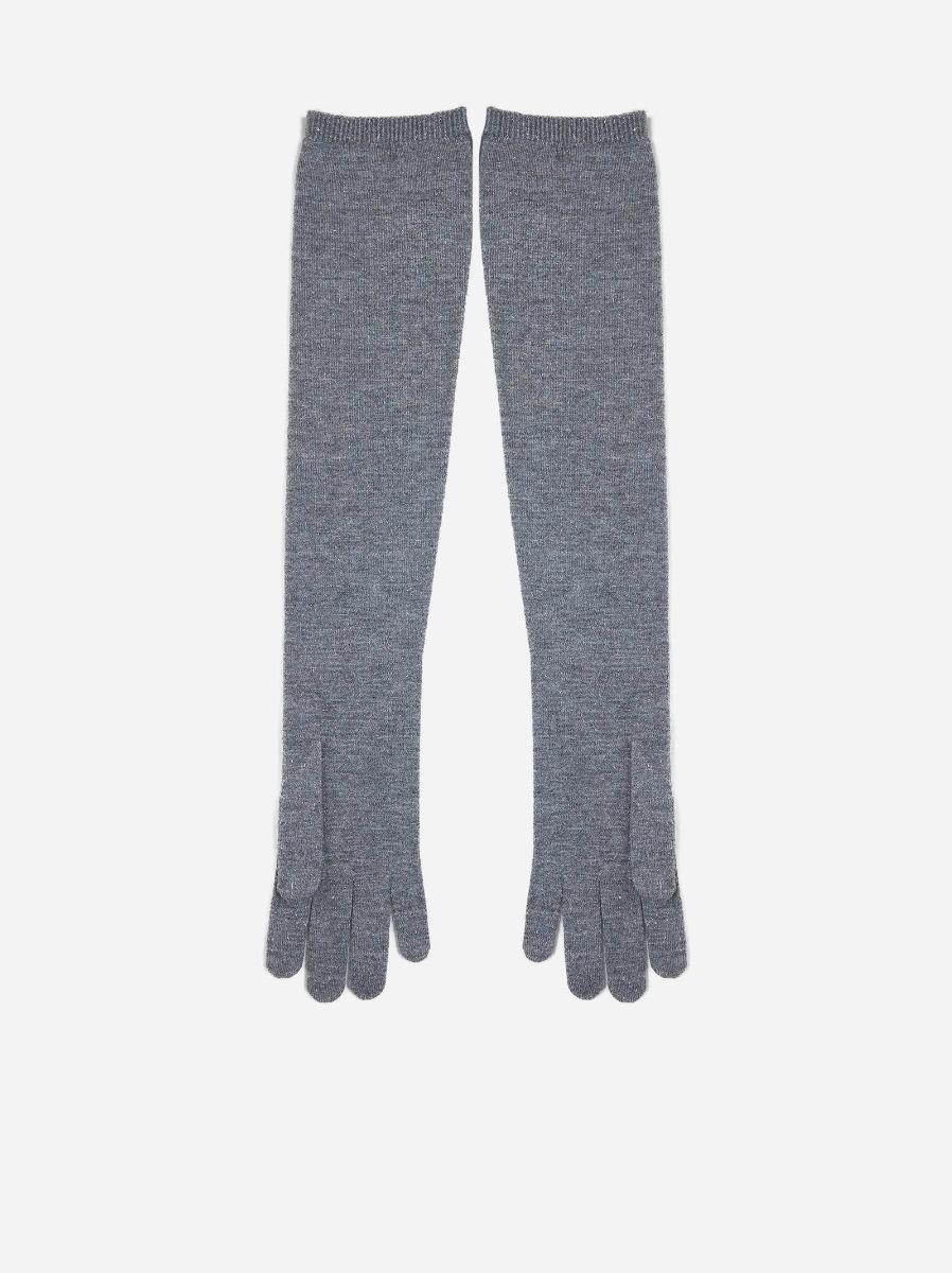 BRUNELLO CUCINELLI Guanti Lunghi Misto Cashmere